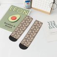thumbnail image 5 of Salouo Raccoon Pattern Unisex Middle Tube Socks,Middle-Finger Knee High Socks Over The Calf Tube Stocking Crew Stockings for Women and Men Tube Socks, 5 of 8