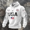 thumbnail image 5 of Iaqnaocc 250 Anniversary Usa Sweatshirt for Men Waffle Shirts for Men 250 Anniversary Usa Shirt American Flag Patriotic American Flag Pullover White M, 5 of 5