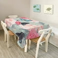 thumbnail image 3 of Yehwow Pink Rose Butterfly Rectangle Tablecloth 52x70 Inch Table Cover for Kitchen Dining Party Picnic Decor, 3 of 4