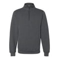 thumbnail image 1 of Dri Power Quarter-Zip Cadet Collar Sweatshirt, Black Heather - 2XL, 1 of 1