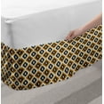 thumbnail image 2 of Ethnic Bed Skirt, Orient Aztec Pattern Ornamental and Traditional Illustration, Elastic Bedskirt Dust Ruffle Wrap Around for Bedding Decor, 4 Sizes, Dark Grey Ginger, by Ambesonne, 2 of 2