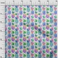thumbnail image 3 of oneOone Polyester Lycra Medium Purple Fabric Pineapple Sewing Material Print Fabric By The Yard 56 Inch Wide, 3 of 6