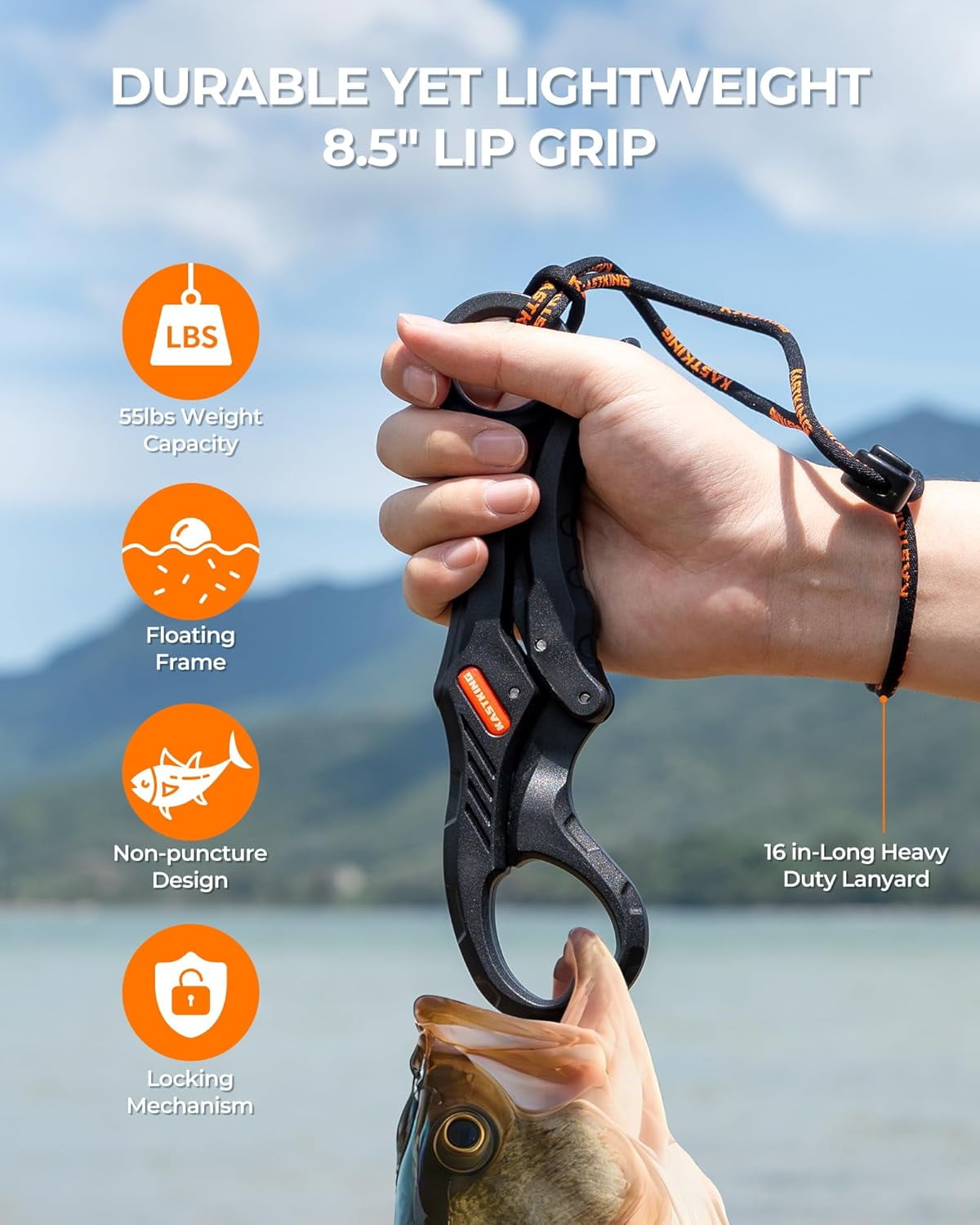 KastKing 4PC Fishing Tool Set, Pliers, Knife, Scissors & Lip Gripper SteelStream