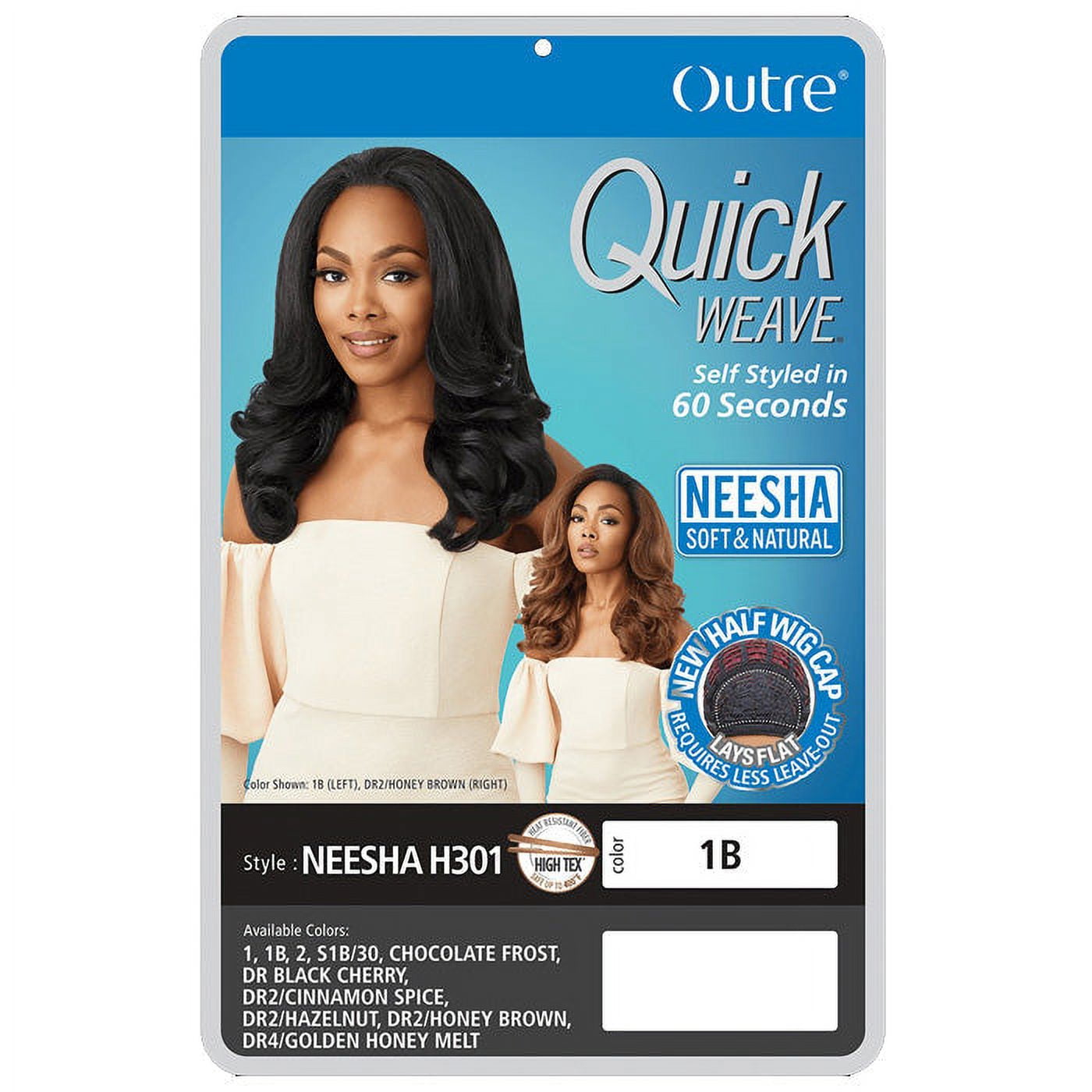 Outre Half Wig Quick Weave Neesha H301 (DRBLKCHER)