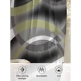 thumbnail image 6 of Sheer Curtains 84 Inches Long 2 Panels Set for Living Room, Sage Green Geometric Semi Sheer Curtains for Windows, Grey Retro Abstract Striped Art Voile Window Treatments Rod Pocket Curtain, 6 of 7