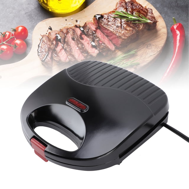 Panini Press, 750W Double Sided Nonstick Plate Electric Panini Press Maker Electric Indoor Grill, for Breakfast