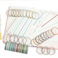 thumbnail image 7 of YUBX 60 Rolls Skinny Washi Tape Set Gold Foil Masking Basic Patterns Decorative Tapes, 7 of 7