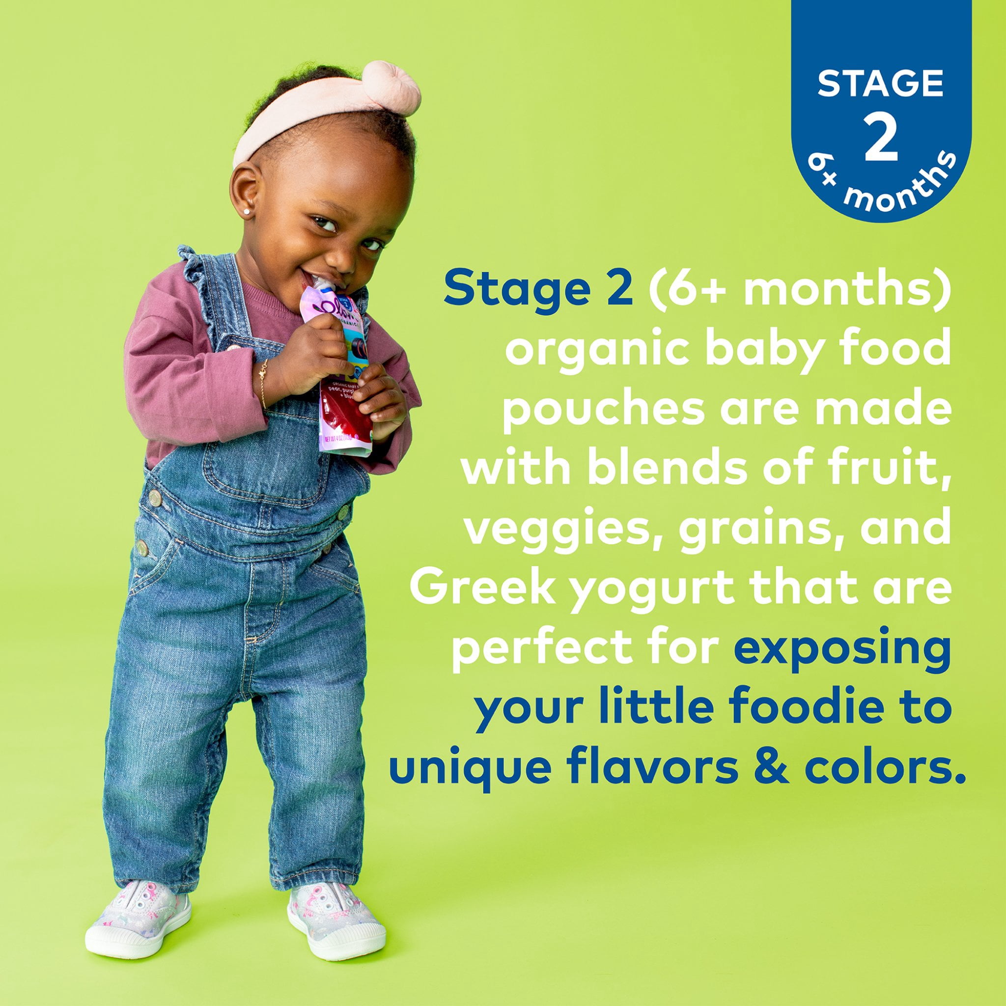 Plum Organics Stage 2 Organic Baby Food, Pear, Purple Carrot and Blueberry, 4 oz Pouch - Case of 12