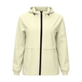 thumbnail image 4 of GUACER Hooded Jackets for Women Lightweight Waterproof with Packable Pouch Nylon Zip-Up Outdoor Windbreaker, 4 of 8
