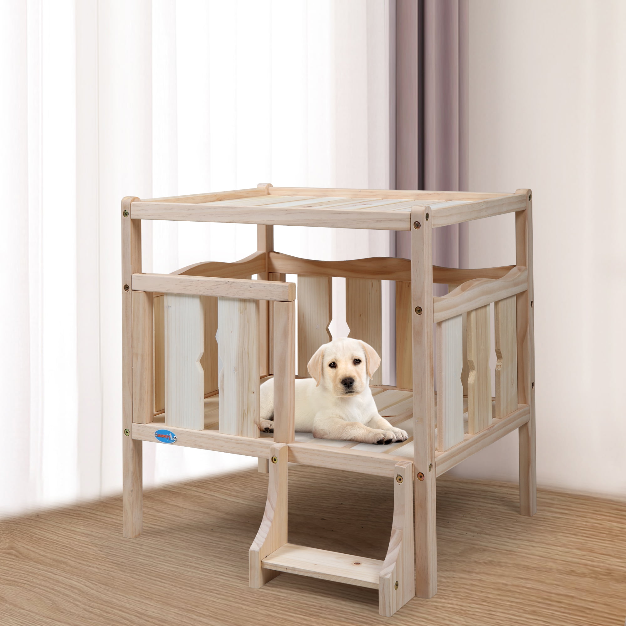 Coziwow Elevated Wooden Dog Bed Furniture with Flat Top ...