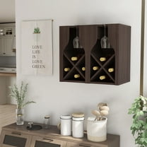 Aniya 8-Bottle Wood Wine Rack, Wenge
