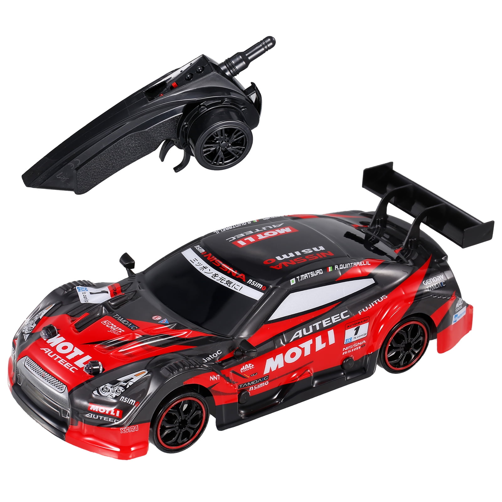 4WD RTR Vehicle with 12 Battery and Drift Tires New Version GT RC Sport Racing Drift Car Hight Speed Drift Vehicle 1/16 RC Car for Adults Kids Gifts