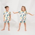 thumbnail image 5 of Beach Coconut Pattern Summer Pajama Set Soft Cotton Short Sleeve Sleepwear 2PCS Pajama Sets Breathable Lounge Set Size 10Y, 5 of 7