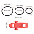 thumbnail image 2 of Unique Bargains Plastic Fishing Hook Keeper Holder with 3 Size Rubber Rings, Red 5 Pack, 2 of 6