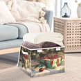 thumbnail image 5 of Storage Box With Lid 16.5x12.6x11.8In Lidded Home Storage Bins Foldable Stacked Household Storage Box Green Christmas Gifts, 5 of 7