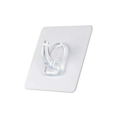 

Yannee 100 Pcs Self Adhesive Hooks Wall Hooks Reusable Strong Sticky Heavy Duty Wall Seamless Transparent Hooks for Kitchecn Bathroom