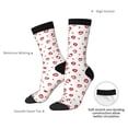 thumbnail image 4 of Gukieu Lips Kiss Print Contrast Color Mid-calf Socks, Sweat-wicking Athletic Socks, Unisex Clothing Accessories, 4 of 6