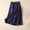Navy, variant on SHIXIAOO Women's Casual Half Skirt a Line Skirt Summer Medium Length Elastic Waist Large Skirt Ladies Denim Skirts below Knee Length Skirt Size 16