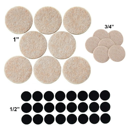 76PCS Floor Protectors Furniture Leg Pads Felt Chair Adhesive Round 3/4