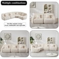 thumbnail image 4 of 123.2" Modern Curved Corner Sectional Sofa, Chenille Modular Cloud Couch with 4 Pillows, High-Back Oversized 4-Seater, No Assembly Required, 4 of 11