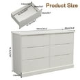 thumbnail image 5 of 6 Drawer Dresser, Wood Chest of Drawers for Bedroom, White Modern Storage Cabinet Dresser Organizer Unit for Living Room, Closet, 5 of 11