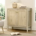 thumbnail image 2 of EYYTHUNG Sideboard Buffet Cabinet with Adjustable Shelves, Farmhouse Credenza Versatile Storage Cabinet Accent Furniture, Light Oak, 2 of 9