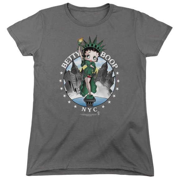 Betty Boop Nyc S/S Women's T-Shirt Charcoal