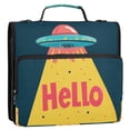 thumbnail image 5 of FORMRS Zipper Binder with Shoulder Strap 2-inch Ring 500 Sheet Capacity File Bag, Blue UFO, 5 of 5