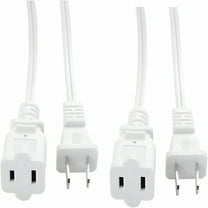 GJX 2 Pack 5Foot Polarized US 2 Prong Extension Cord