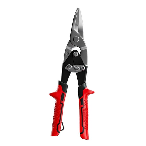 Tijeras de estaño de aviación, herramienta de corte Industrial, mecanismo de bloqueo, empuñaduras cómodas de acero multifuncional, herramienta manual, Derecho