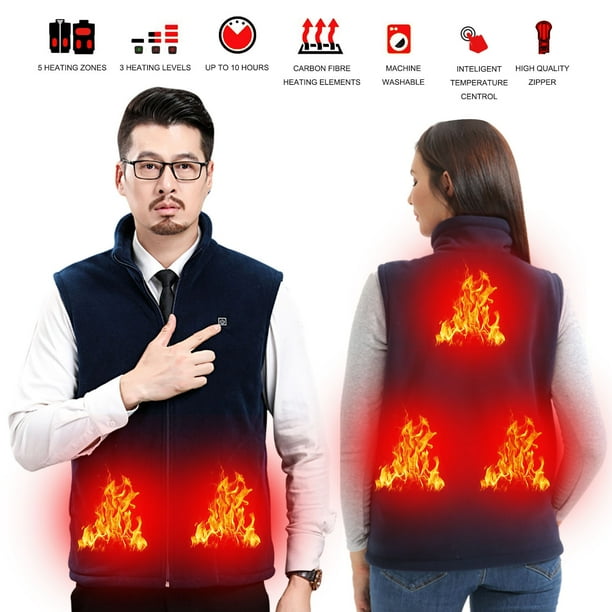Chaleco calefactable unisex Chalecos térmicos eléctricos con carga USB calefactable