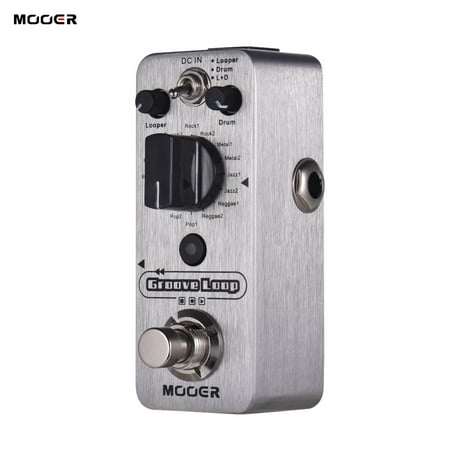 MOOER Groove Loop Drum Machine & Looper Pedal 3 Modes Max. 20min Recording Time Tap Tempo True Bypass Full Metal