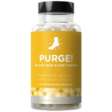 Purge! Uric Acid Cleanse & Joint Support - Ready to Eat & Drink What You Want? - Active Mobility, Strong Flexibility, Healthy Inflammation - Tart Cherry & Celery Seed - 60 Vegetarian Soft (Best Time To Eat Chia Seeds For Weight Loss)