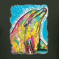 thumbnail image 5 of Wild Bobby Dean Russo Neon Colorfu Dolphin Animal Lover Men Graphic Tank Top, Forest Green, Small, 5 of 5