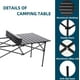 thumbnail image 4 of Mesa de camping plegable Xajsdlxs 94x55x50 cm portátil negra, 4 of 7