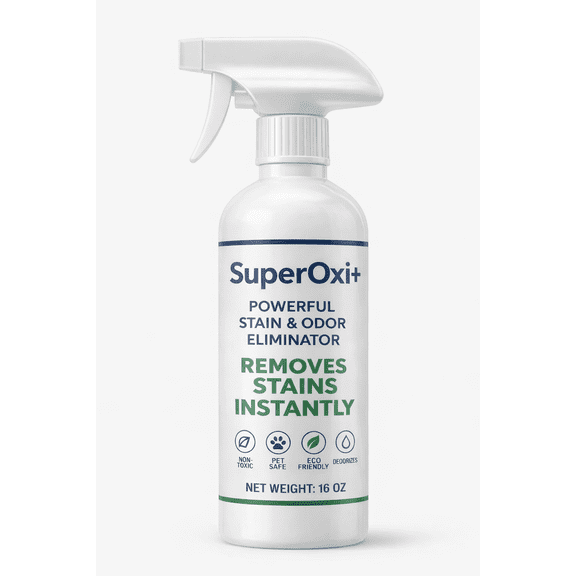 SuperOxi Professional Strength Stain & Odor Remover, Multi-Surface Cleaner, 16 oz