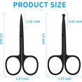 thumbnail image 2 of 2 pcs Eyebrow Scissors with Rounded Tip, Professional Stainless Steel Small Grooming Scissors for Men and Women, for Eyebrow, Nose Hair, Mustache, Beard and Eyelashesan, Black, 2 of 6