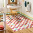 thumbnail image 2 of TOWN & COUNTRY PLAY Niko Checkmate Kid's Washable Area Rug, Soft & Plush, Safe Non-Slip Backing, Bedroom Rug, Dorm Decor, Playroom & Classroom Rugs, Red/Multi, 7'10"x10'2", 2 of 12