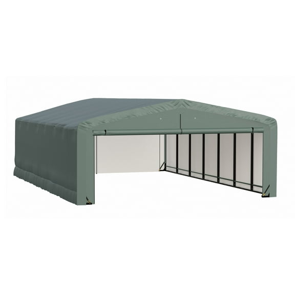 Sheltertube Wind And Snow-Load Rated Garage, 20X32X10 Green