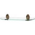 thumbnail image 2 of Alno A8050-18 Classic Traditional 18" Wide Glass Shelf - Brass, 2 of 8