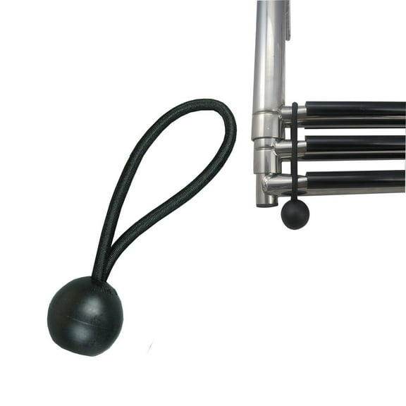 White Water B00300-BB Black Marine Boat Telescoping Ladder Bungee Cord