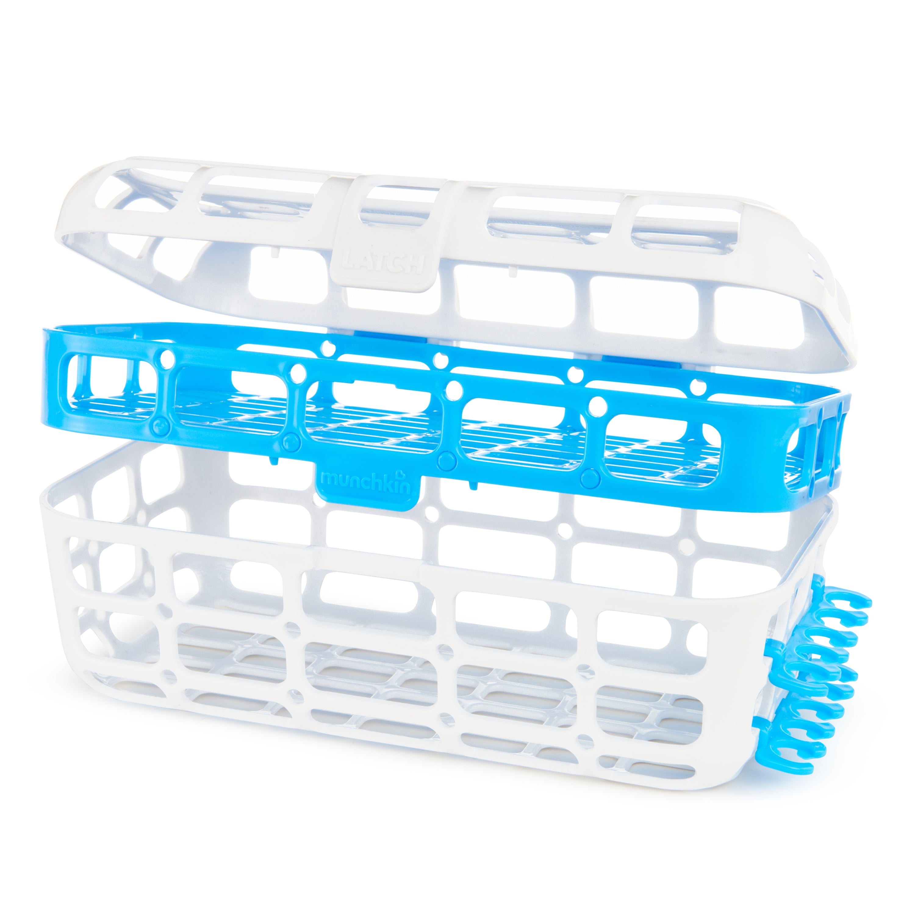 Munchkin Baby Bottle & Small Parts Cleaning Set, Includes High Capacity  Dishwasher Basket & Bristle Bottle Brush, Blue 