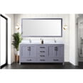 thumbnail image 5 of 72" W X 22" D Dark Grey Bath Vanity With White Quartz Top - Solid Wood Made Soft Close Design And Stain Two Cabinets, Six Drawers, Open Shelf For Storage Pre-drilled Single Hole Faucet Install, 5 of 5