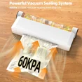 thumbnail image 2 of LUOLAX Commercial Vacuum Sealer Machine Seal a Meal Food Saver System With 20 Free Bags, 2 of 9