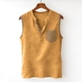 thumbnail image 3 of Lmueinov Mens Linen Henley Tank Top, Sleeveless Summer Beach Shirts Cotton Linen Vest, Lightweight Relaxed Fit, S-2XL, 3 of 6