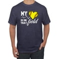 thumbnail image 1 of Wild Bobby, My Heart Is On That Tennis Field, Sports, Men Graphic Tee, Vintage Heather Navy, 3X-Large, 1 of 4
