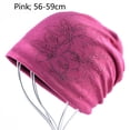 thumbnail image 3 of Guardurnaity Gorro holgado con diamantes de imitación para mujer, gorros de algodón elásticos con patrón de flores elegantes para otoño e Type3 NO3, 3 of 6