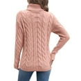thumbnail image 3 of Wdgfv Warm Pullover Sweater Women Elegant High Neck Knitted Pullover Winter Turtleneck Top for Women Cozy Soft Loose Fit Casual Long, 3 of 8