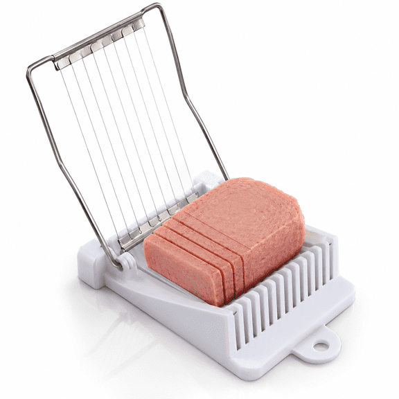Spam Slicer,Luncheon Meat Slicer,Multipurpose Stainless Steel Wire Slicer,Egg Fruit Banana Soft Cheese Slicer,Cuts 9 Slices