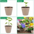 thumbnail image 5 of 20 Piezas Macetas Biodegradables, Macetas Pequeñas de Fibra, Juego de Macetas de Jardinería, Plántulas y Cubo Compostable para Germinar sin Plástico sin Turba (Taza Redonda Pequeña: 6x6 cm),, 5 of 5